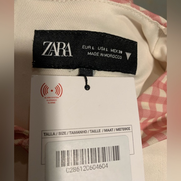 ZARA TIED GINGHAM DRESS - Picture 8 of 8